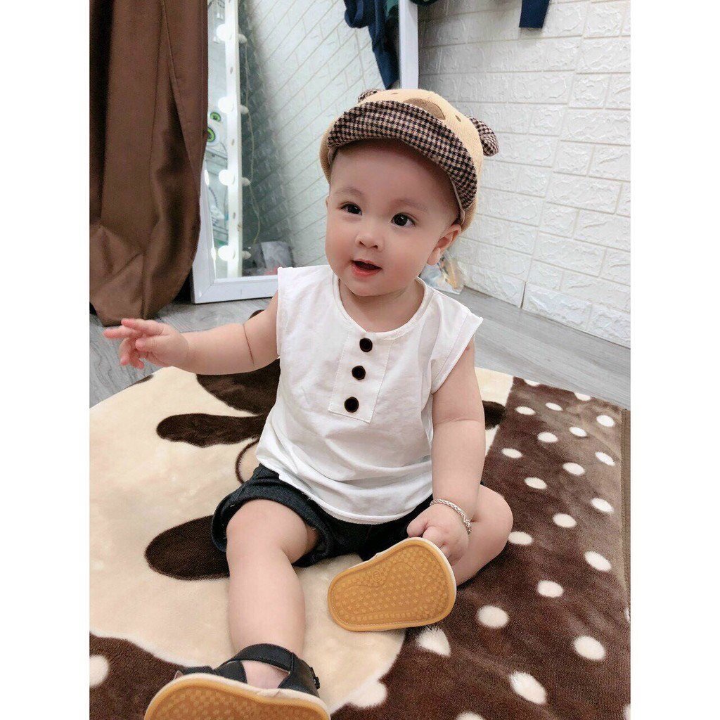 Bộ Ba Lỗ Cho Bé Trai SÂU SHOP, Đồ Bộ Sát Nách Chất Cotton 4C Cao Cấp Cho Bé Từ 6-18Kg