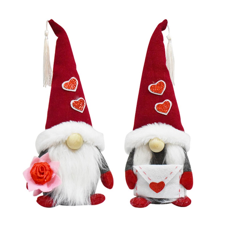 Búp Bê Nhồi Bông Mr &amp; Mrs Scandinavian Tomte Elf Trang Trí Ngày Lễ Tình Nhân