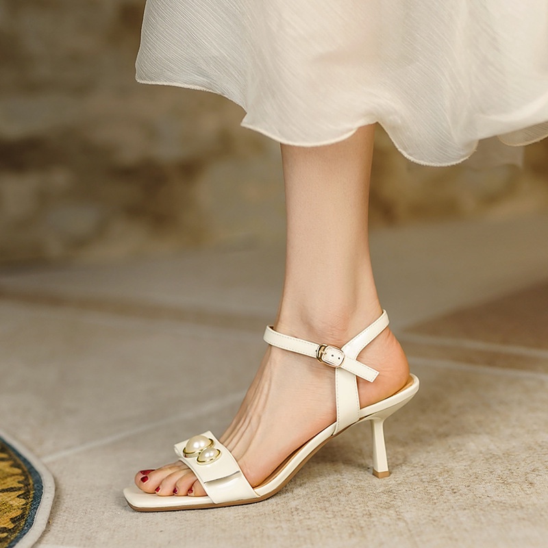 Giày Sandal Cao Gót Hở Ngón Phong Cách Hàn Quốc Mẫu Mới 2022 Thời Trang Mùa Hè Dành Cho Nữ