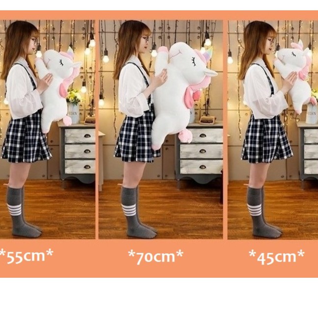 Gấu bông gối ôm ngựa kỳ lân ngựa pony vải co dãn 4 chiều hàng cao cấp - TeddyShop