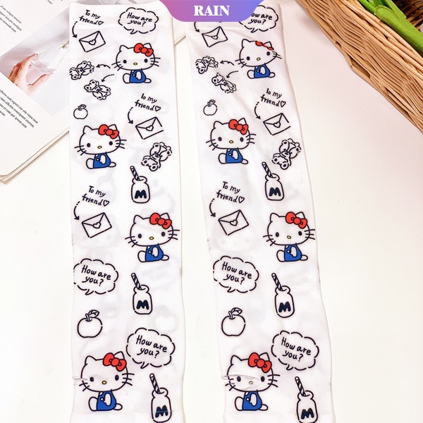 SANRIO Găng Tay Bằng Lụa Lạnh Nhanh Khô Chống Tia UV Họa Tiết Melody Cinnamoroll Hello Kitty Thời Trang Mùa Hè Cho Nam Và Nữ