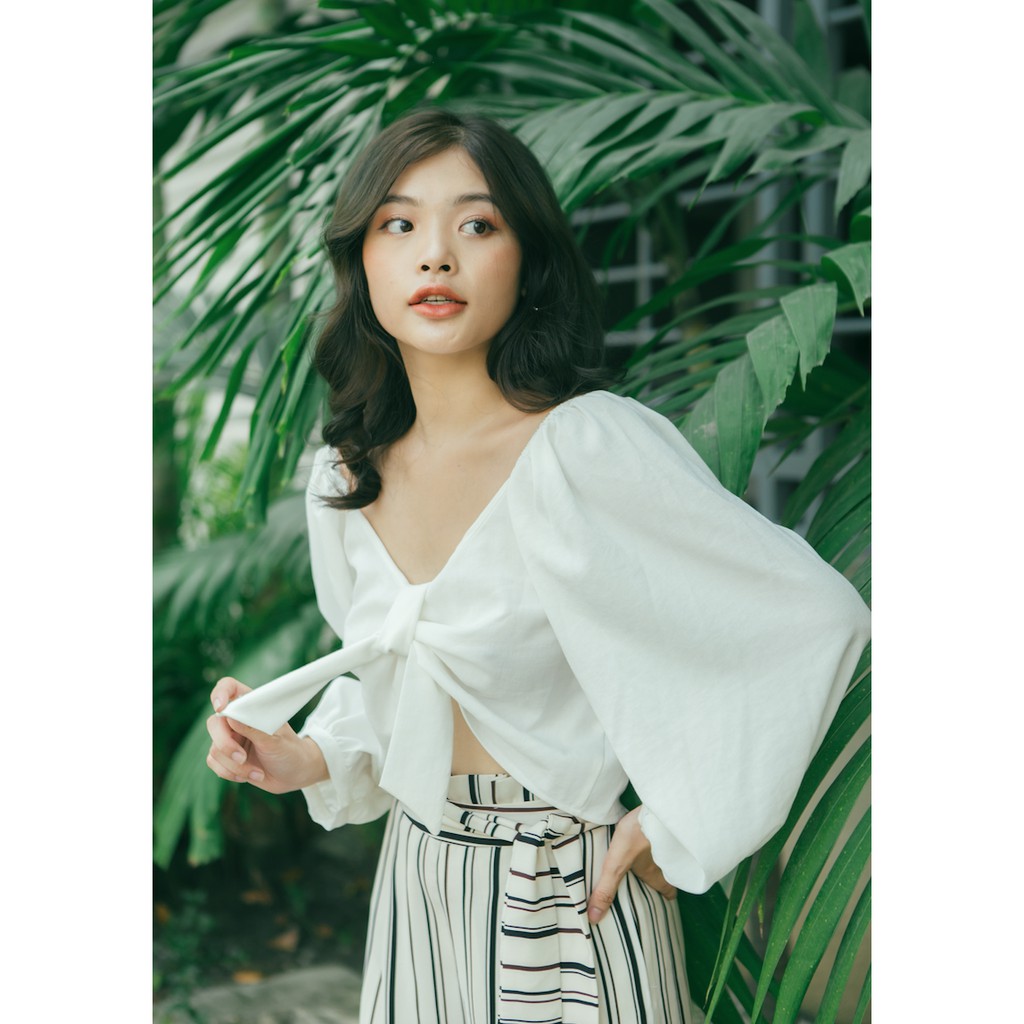 [thelegswork] Ririn Top | Áo thắt nơ ngực