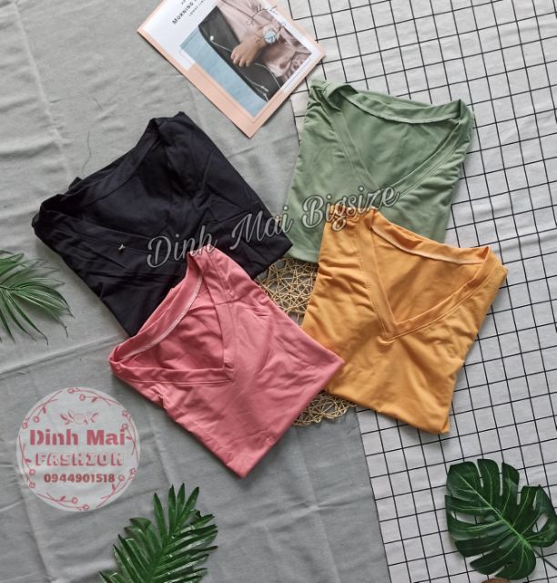 [Hình thật] Áo cổ tim bigsize form thường bảng màu siu ngọt (freesize 60-90kg) | BigBuy360 - bigbuy360.vn