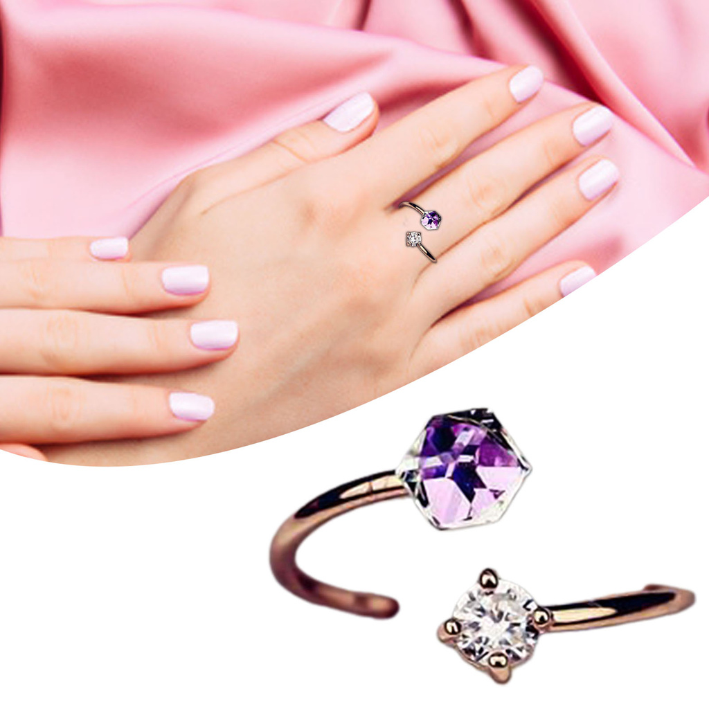 Nhẫn hở đính đá nhân tạo nhiều màu sắc thời trang cho nữ | BigBuy360 - bigbuy360.vn