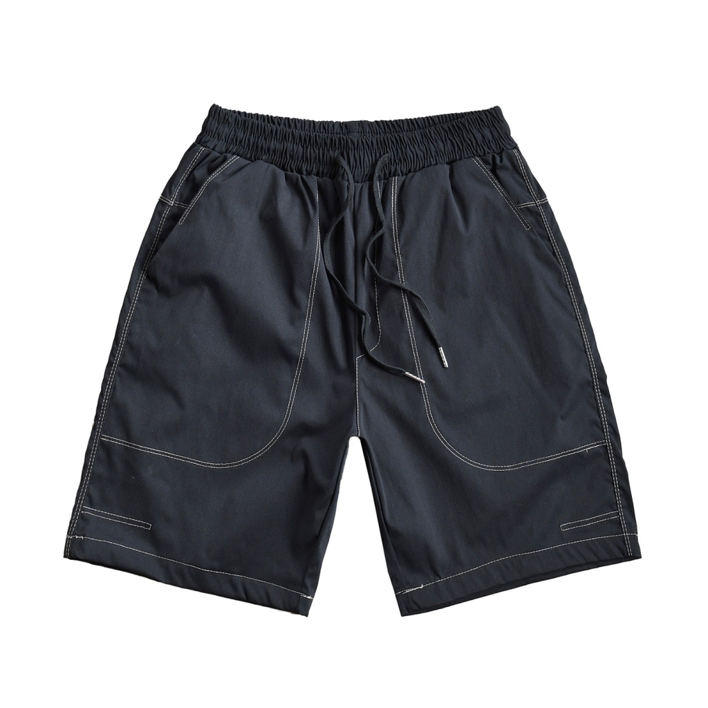 Quần Short Thể Thao Dáng Rộng Phối Túi Lớn Phong Cách Hàn Quốc Thời Trang Cho Nam Size M-3XL