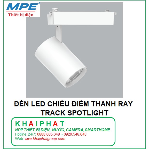ĐÈN LED CHIẾU ĐIỂM THANH RAY 8W MPE TRACK SPOTLIGHT MÀU TRẮNG 8W 12W 20W 25W 30W TRẮNG, VÀNG, TRUNG 