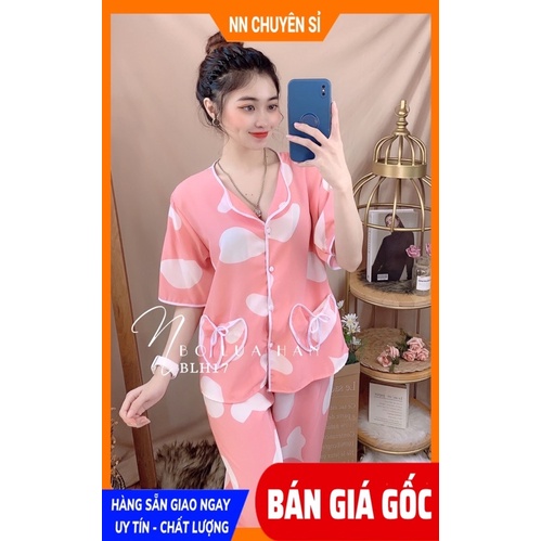 Đồ bộ mặc nhà ⚡ Đồ bộ nữ ⚡ Đồ bộ Kate⚡ Chất vải kate lụa mềm mịn họa tiết dễ thương BLH17