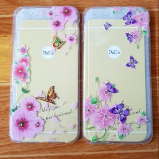 Ốp lưng iPhone 6 Plus / 6s Plus dẻo trong đính đá hoa văn cao cấp