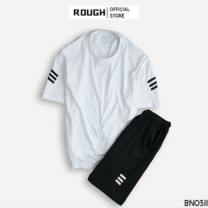 ❤️ CHẤT VẢI LƯỚI MÈ TỐT ❤️ ĐỒ BỘ MẶC NHÀ NAM SỌC ROUGH / SÉT QUẦN ÁO THỂ THAO MUA HÈ NỮ KIỂU ĐÙI TAY NGẮN | BigBuy360 - bigbuy360.vn