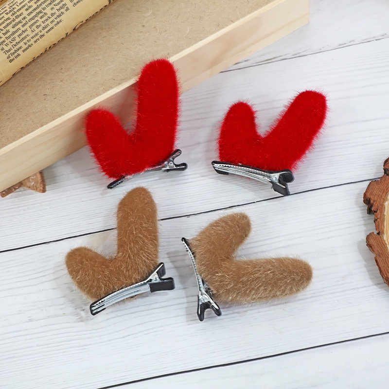 Kẹp tóc hình sừng hươu phong cách giáng sinh