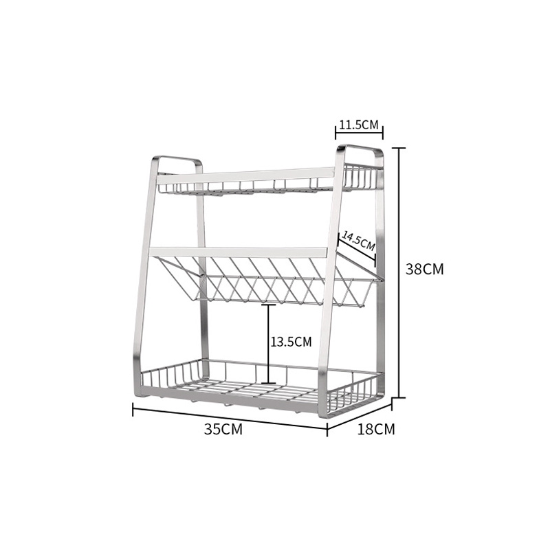 Kệ Inox 304 Đựng Gia Vị Đa Năng Tiện Dụng Cho Nhà Bếp