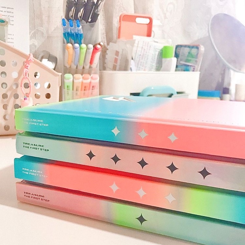 Ảnh thần tượng The First Step của nhóm Treasure nhiều màu sắc dùng để trang trí cực xinh