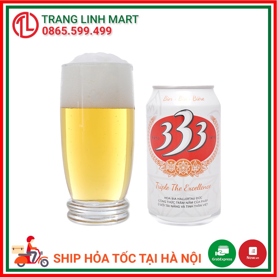 Combo 6 lon bia 333 330ml