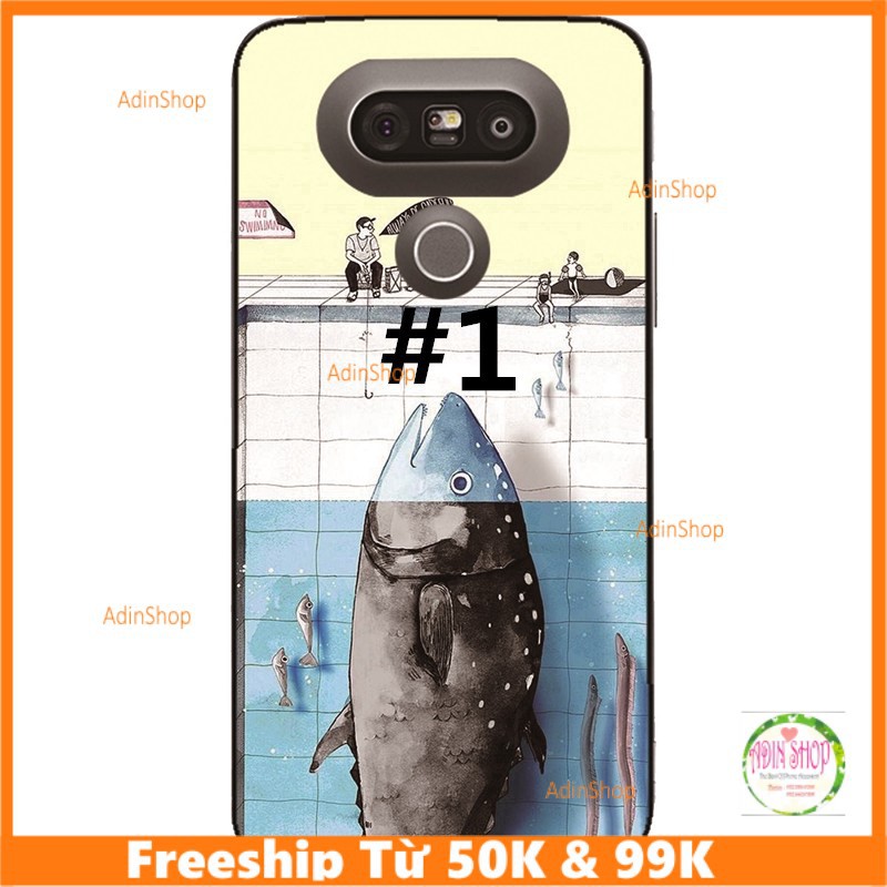 Case ốp lưng dẻo hình Cartoon Shark Back Cover LG G7 G6 G5 G4 G3 G2