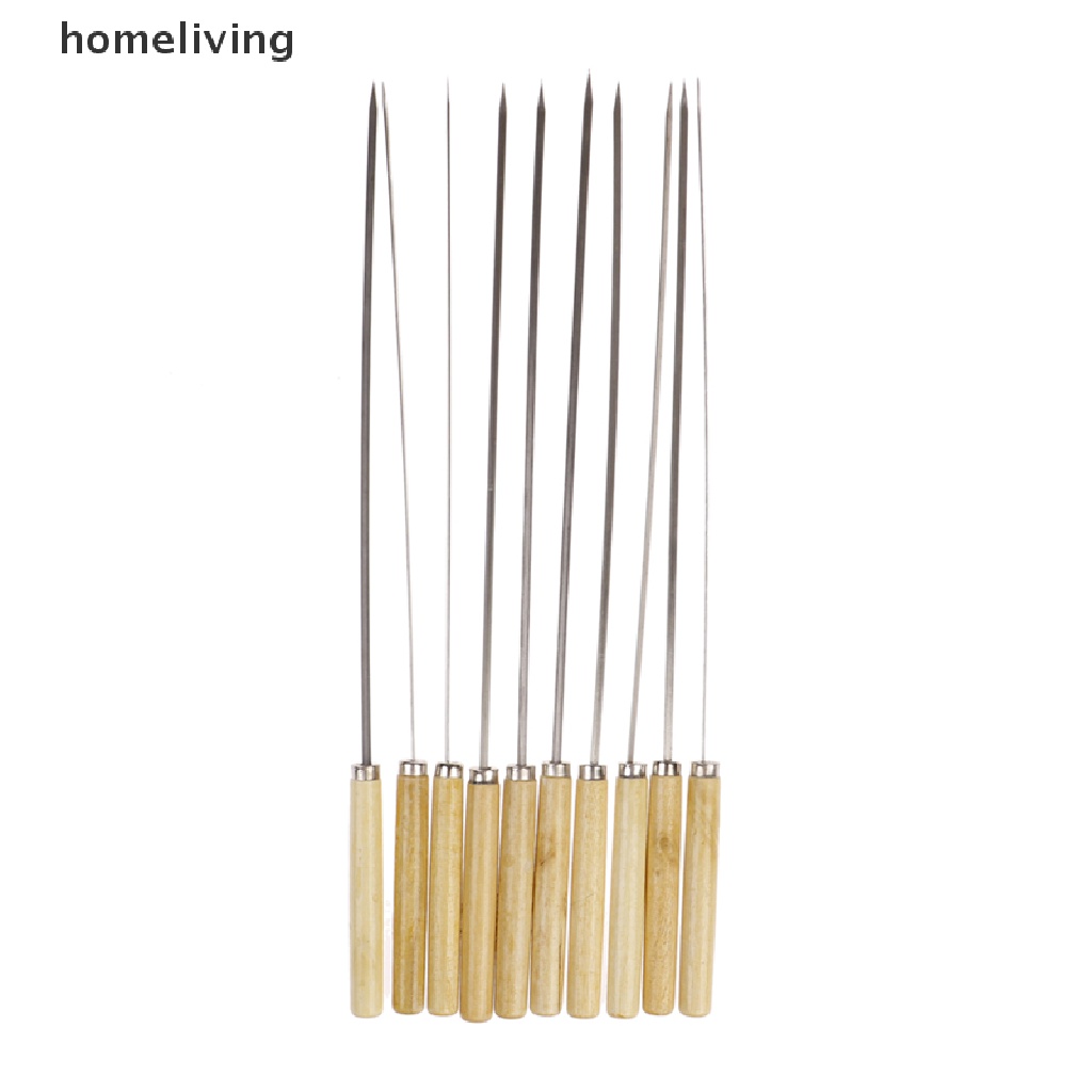 Bộ 10 Xiên Nướng BBQ Bằng Thép Không Gỉ 35cm