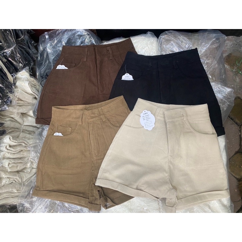 [Ảnh thật/Video ]Sooc Nhung Quảng Châu 0033  thiết kế gân nổi loại xịn đẹp Quần đùi kèm đai Hàn Quốc