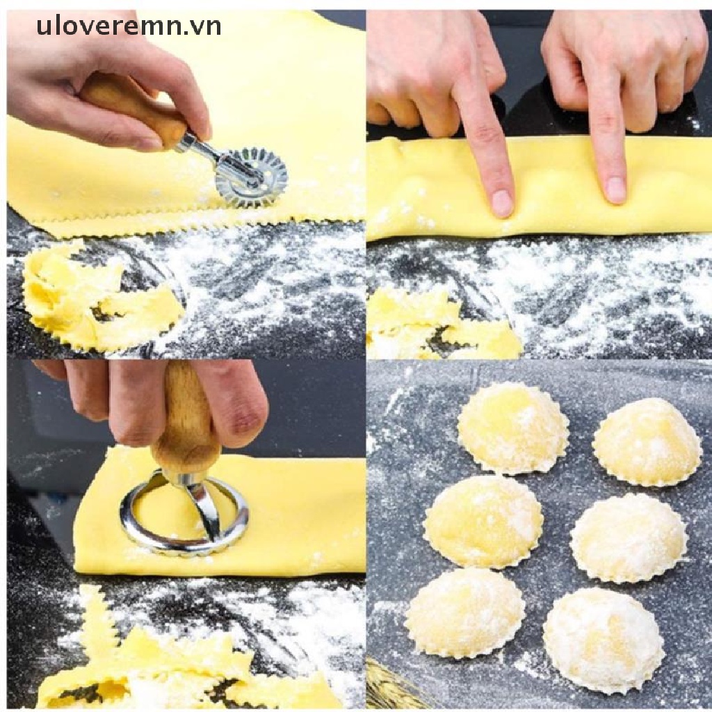 Dụng Cụ Bánh Xe Cắt Sợi Mì Pasta Ravioli Dành Cho Làm Bánh