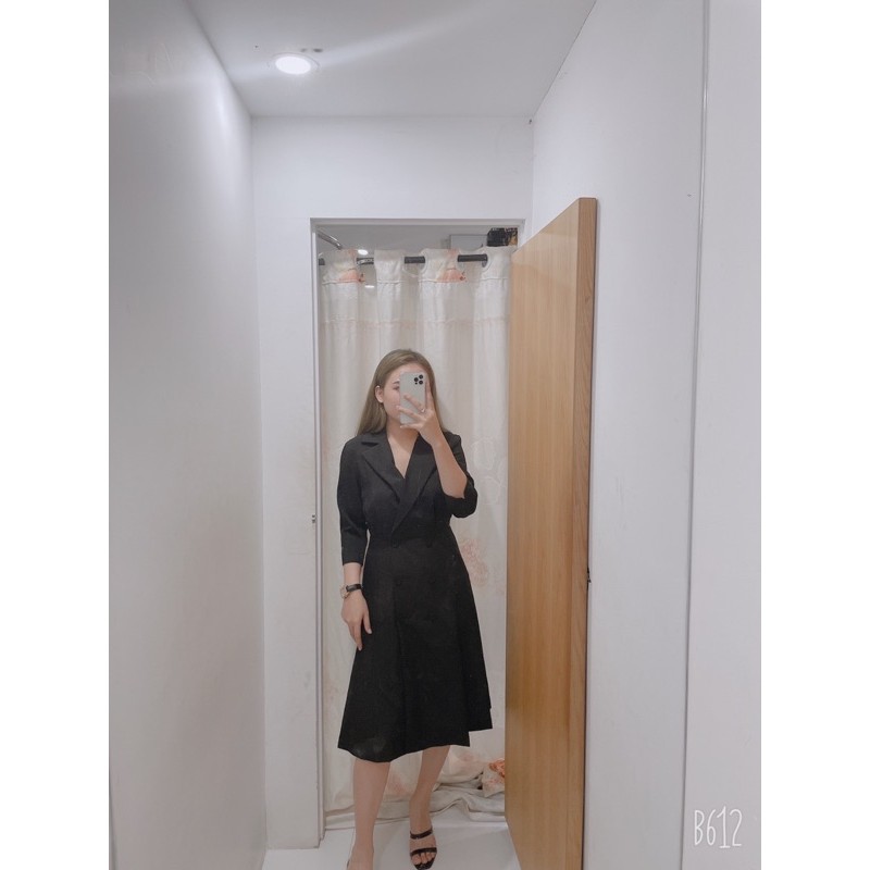 Đầm giả vest