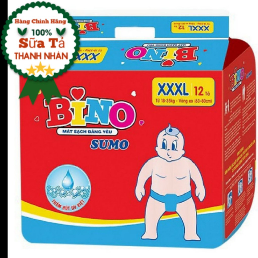 Tã dán BINO XXXL12 💝 quà tặng 2 gói trị giá 200k 💝 công nghệ NHẬT sự lựa chon phù hợp cho ví của bạn
