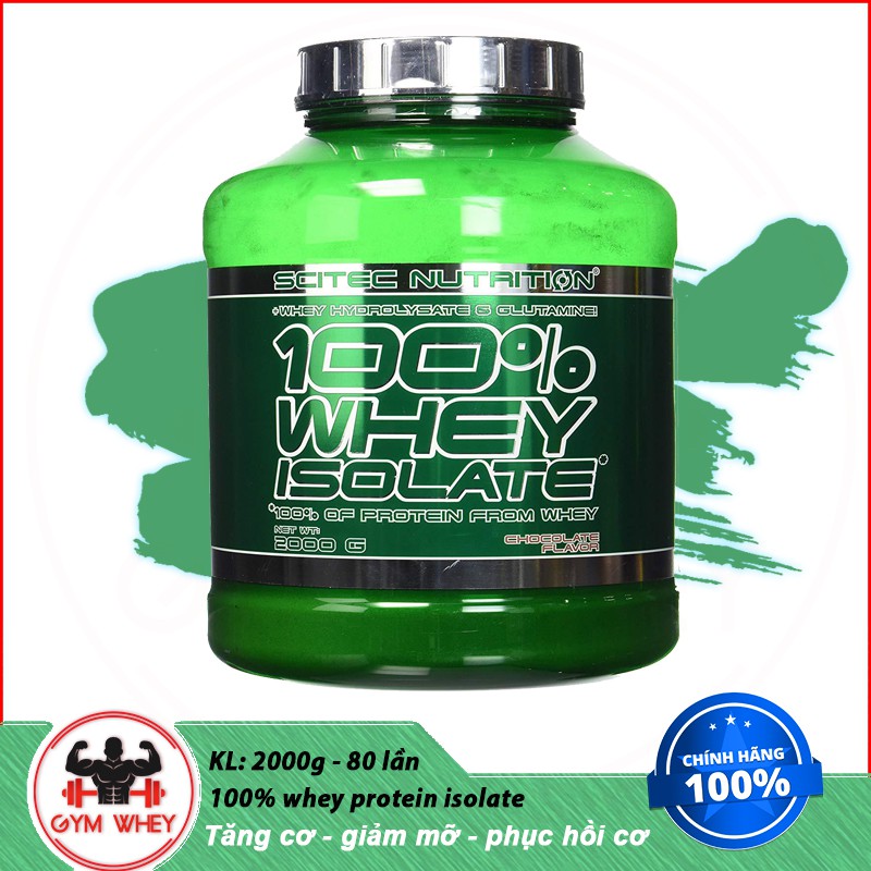 SỮA TĂNG CƠ Scitec 100% Whey Protein Isolate 2000g - Authentic 100%