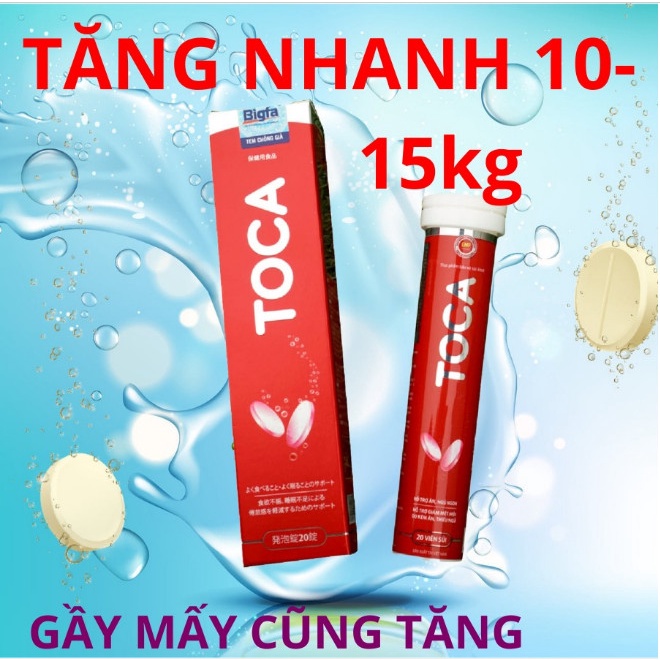 ✅ Viên Sủi Tăng Cân TOCA 3 Tem ✅ Tăng cân ăn ngon ngủ ngon tăng cường sức đề kháng tiêu hóa tốt giảm mệt mỏi
