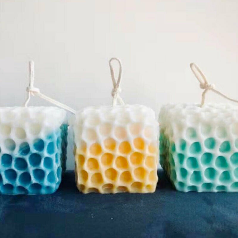 Khuôn Làm Nến / Xà Phòng Hình Tổ Ong 3D Bằng Silicone DIY