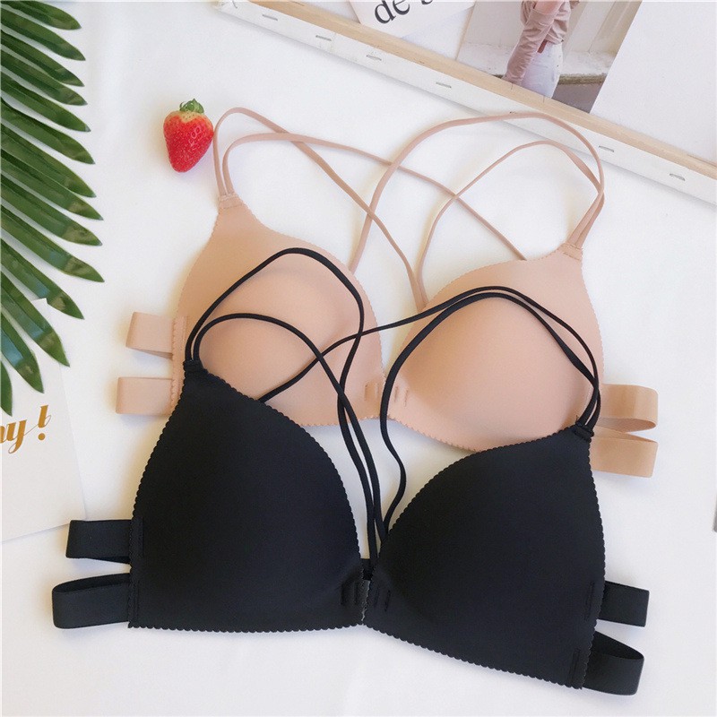 Áo Ngực Không Gọng - Áo Bra Nữ Cài Trước Đệm Bàn Tay Nâng Đỡ Ngực B810