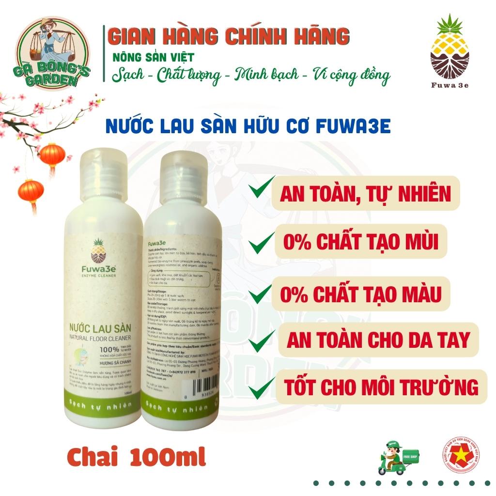 Nước Lau Sàn Hữu Cơ Enzyme Sinh Học Diệt Muỗi Cho Da Nhạy Cảm Thơm Mát Tự Nhiên Chai 100ml