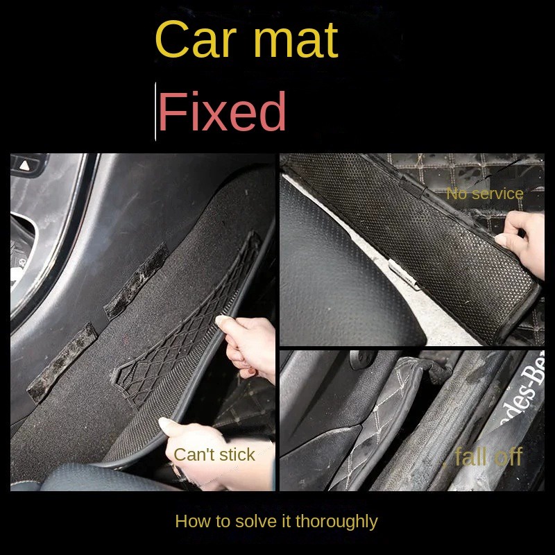 Bộ 10 Kẹp Cố Định Thảm Lót Xe Hơi Trong Suốt Hai Mặt Không Để Lại Dấu Vết