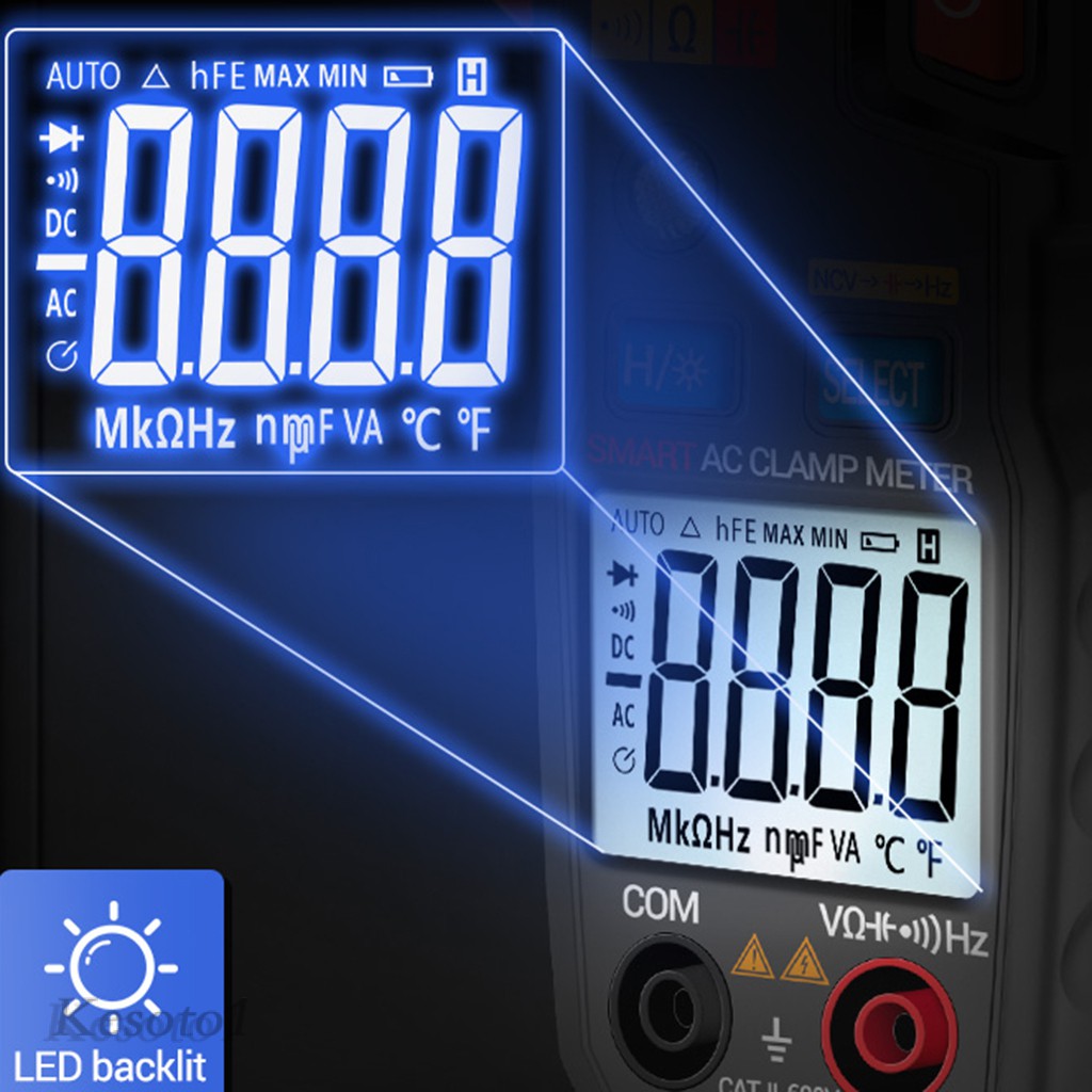 Kẹp vạn năng kế thử nghiệm điện áp/dòng điện DC AC đếm thực 6000 RMS ST183