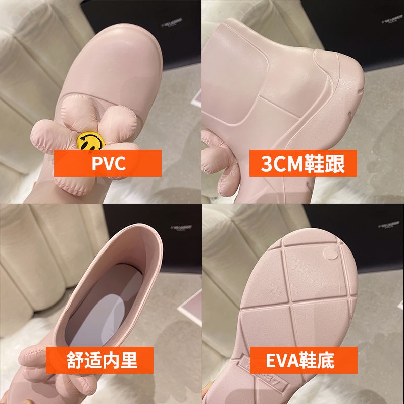 Ủng Đi Mưa Dày Dặn Tăng Chiều Cao Chống Trượt Chống Thấm Nước Thời Trang Mùa Hè Cho Nữ