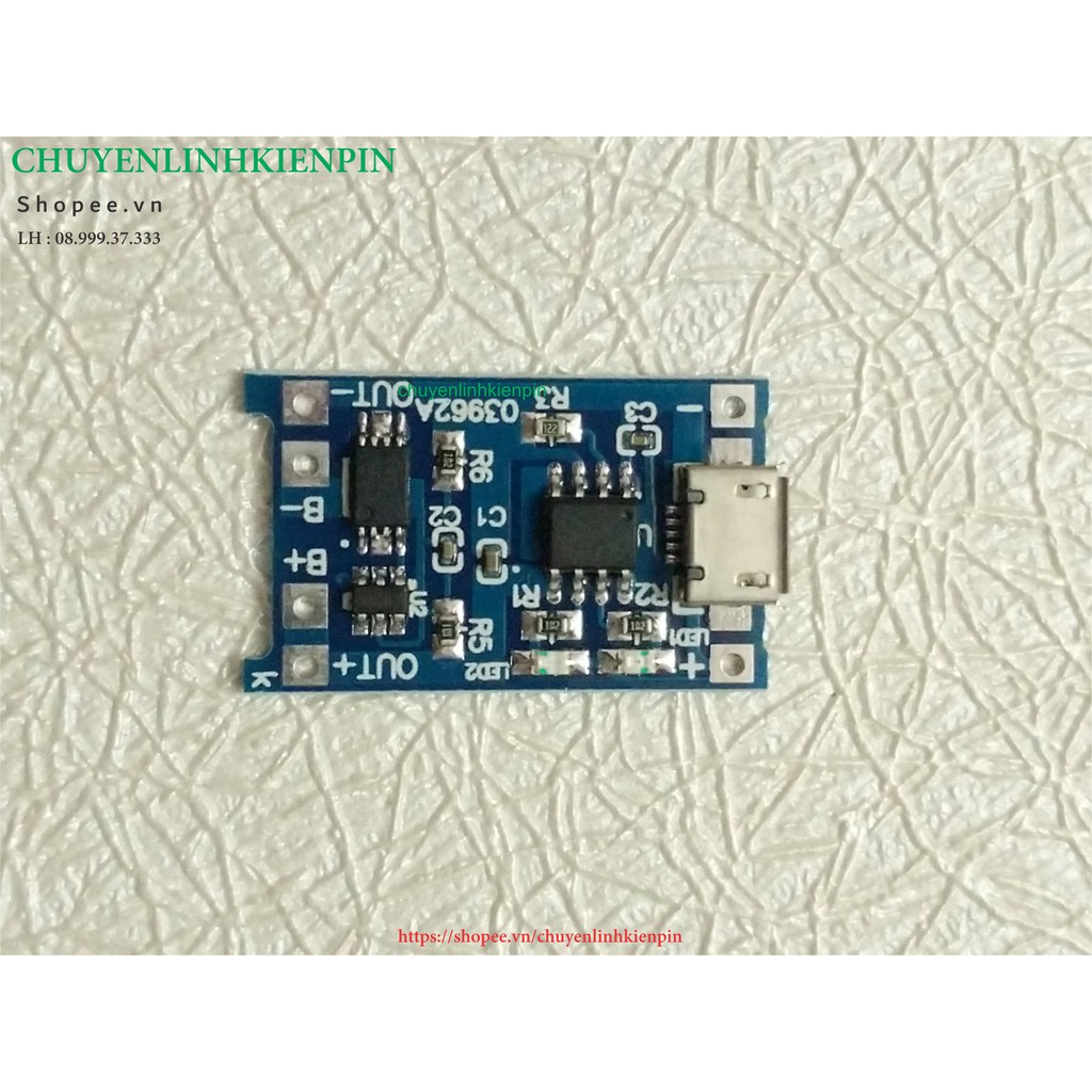 Mạch Sạc Pin TP4056 1A Micro V2- IC Bảo Vệ Quá Dòng- Quá Áp ( BL64_49 )