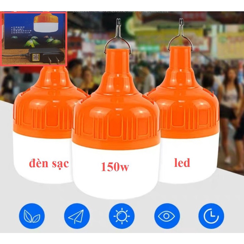 Bóng Đèn Led Tích Điện Siêu Sáng Tự Sáng Khi Mất Điện Công Suất 15W