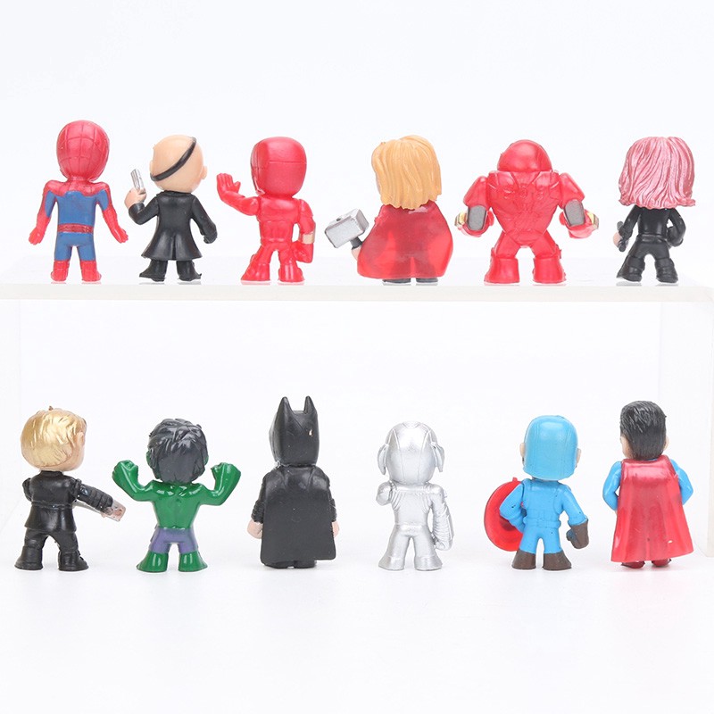 Bộ 12 mô hình nhân vật siêu anh hùng của hãng Marvel Avengers 3.5cm