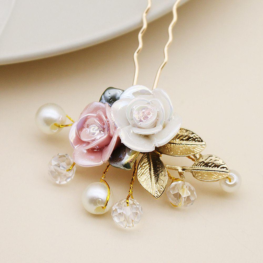 Epoch Trâm Cài Tóc Bằng Gốm Cho Cô Dâu Thời Trang Dễ Thương|Màu Trắng / Nhiều Màu