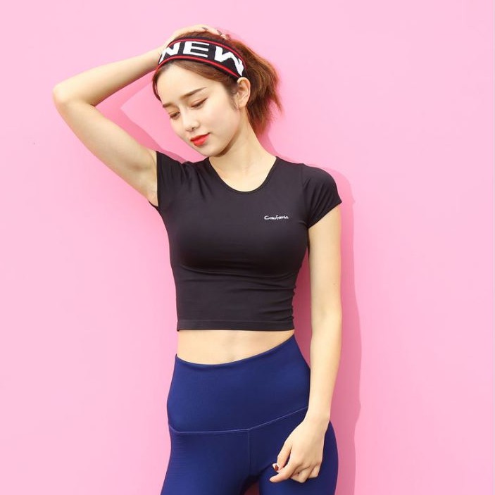 Áo Thun Phông Thể Thao Ngắn Thể Thao nữ California (Đồ tập gym,yoga) Croptop