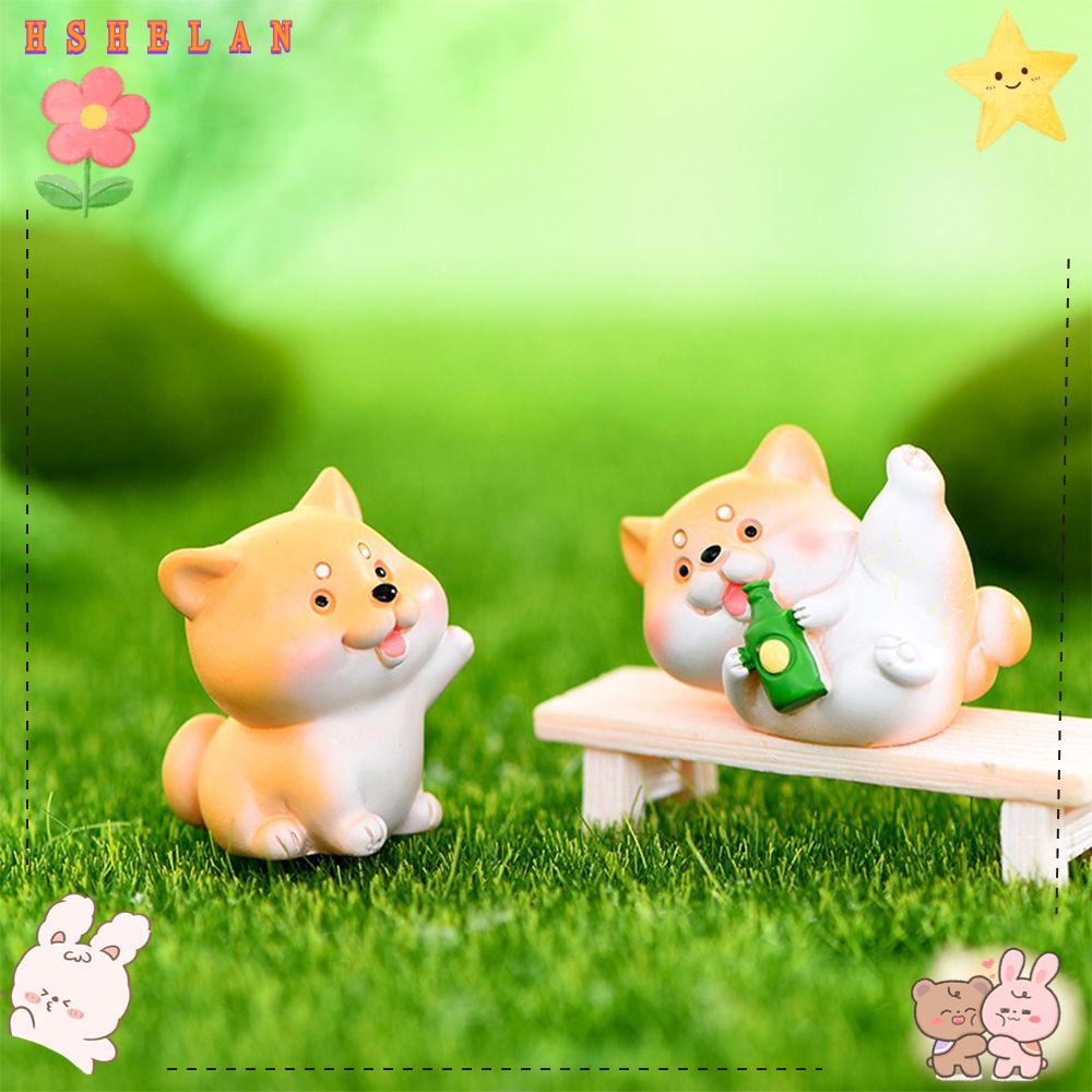 Mô Hình Chú Chó Mini Dễ Thương Dùng Trang Trí Tiểu Cảnh
