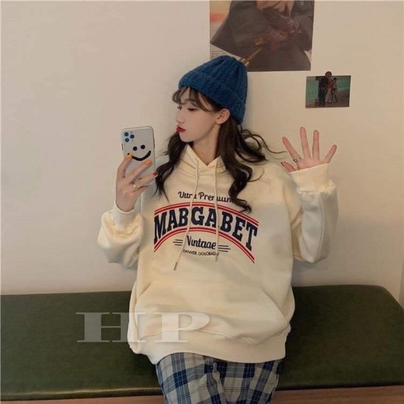 Áo hoodies chữ cong MABGAB