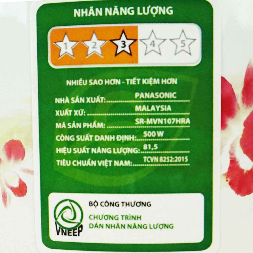 [Mã ELHADEV giảm 4% đơn 300K] Nồi cơm điện 1 lít Panasonic SR-MVN107HRA chính hãng bảo hành toàn quốc