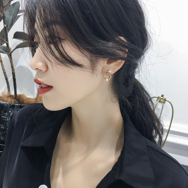 Bông tai nữ Hàn Quốc dễ thương cá tính đẹp phụ kiện thời trang chất liệu hợp kim không gỉ