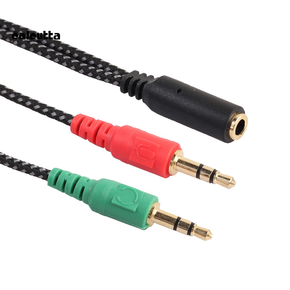 Dây cáp âm thanh micro 3.5mm 2 nam sang 1 nữ tiện dụng