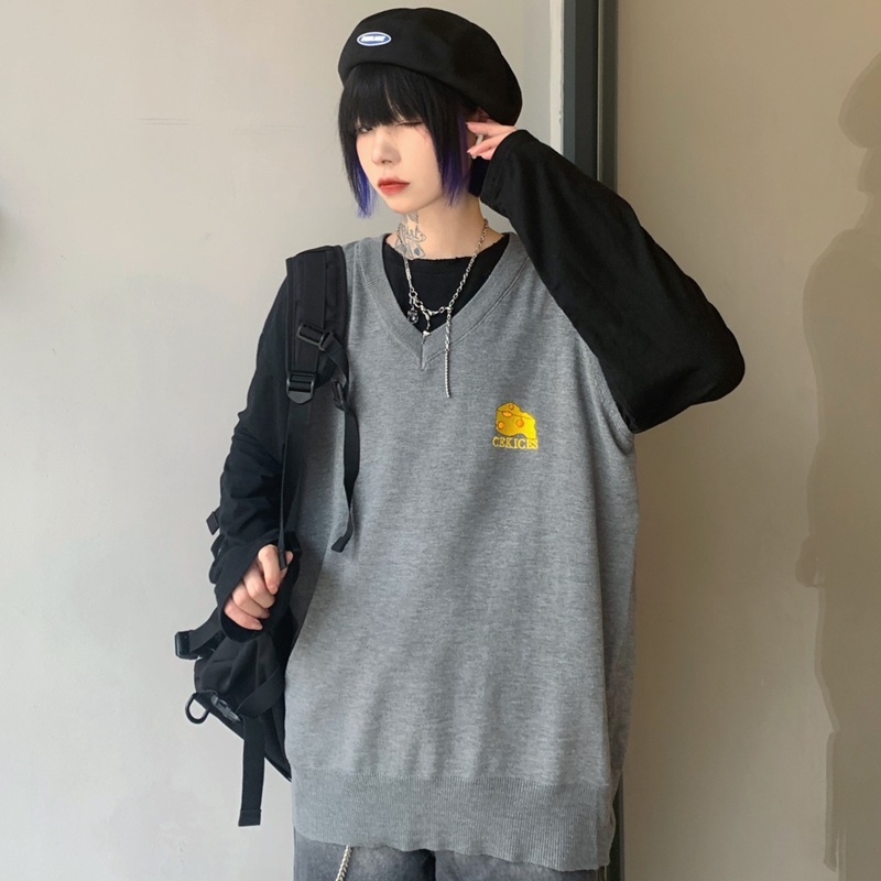 Áo len không tay cổ chữ V thời trang cho nam nữ | BigBuy360 - bigbuy360.vn