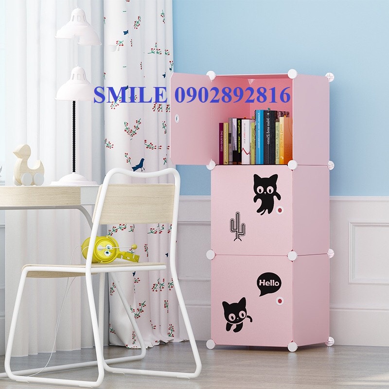 [MẪU MỚI NHẤT] TỦ NHỰA LẮP GHÉP 3 Ô ĐỂ QUẦN ÁO ĐA NĂNG Sâu 47cm