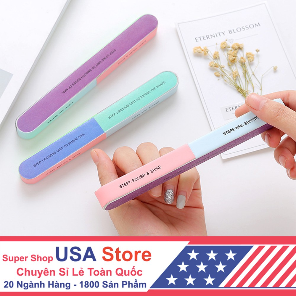 Thanh Dũa Móng Tay 6 Mặt - Đánh Bóng Móng Hỗ Trợ Làm Nail