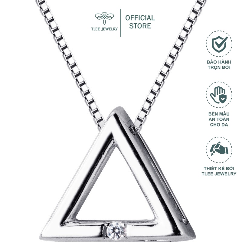 Dây chuyền bạc nữ TLEE hình khối tam giác basic TleeJewelry D0113