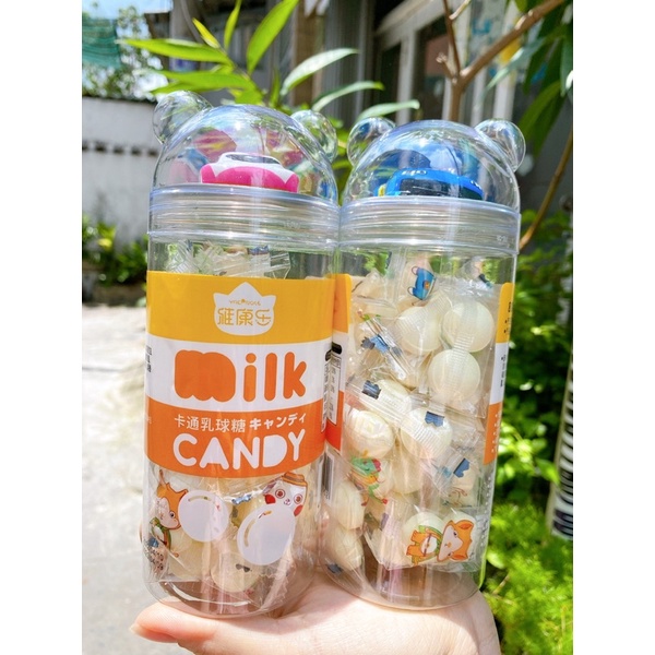 Kẹo sữa bò viên nén Milk Candy Yadnole Đài Loan 110g Tặng Kèm Xe Oto Cho Bé Ăn Dặm