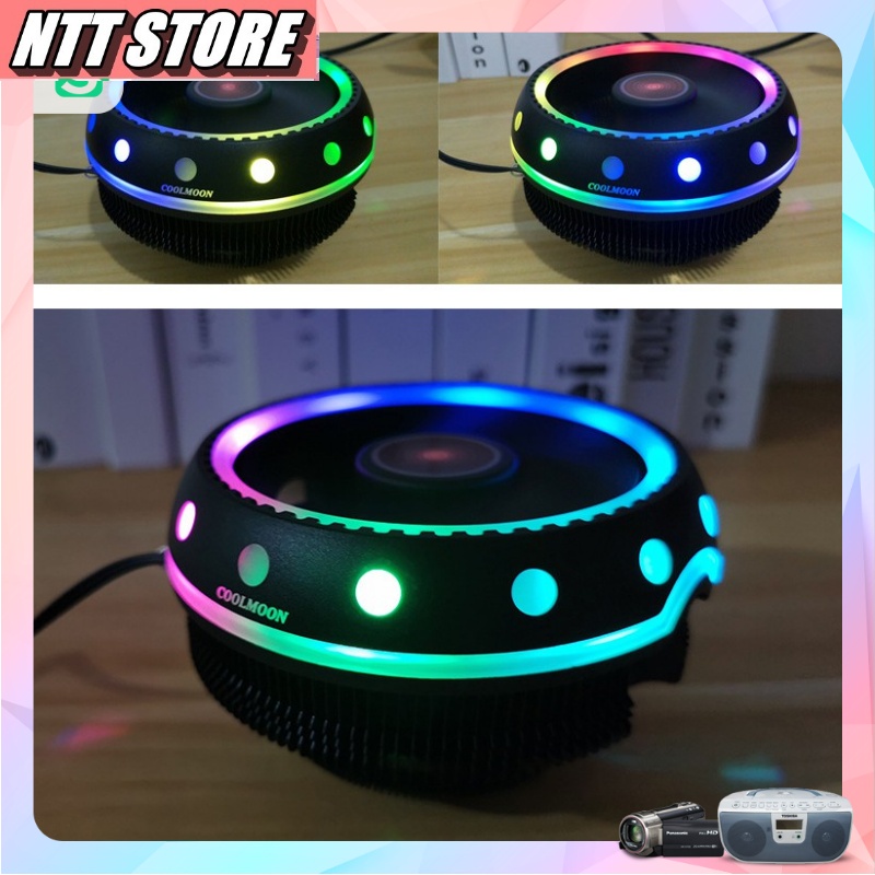 Tản nhiệt khí Coolmoom  UFOX có LED RGB tự đổi màu hỗ trợ  Intel - AMD  - NTT Store