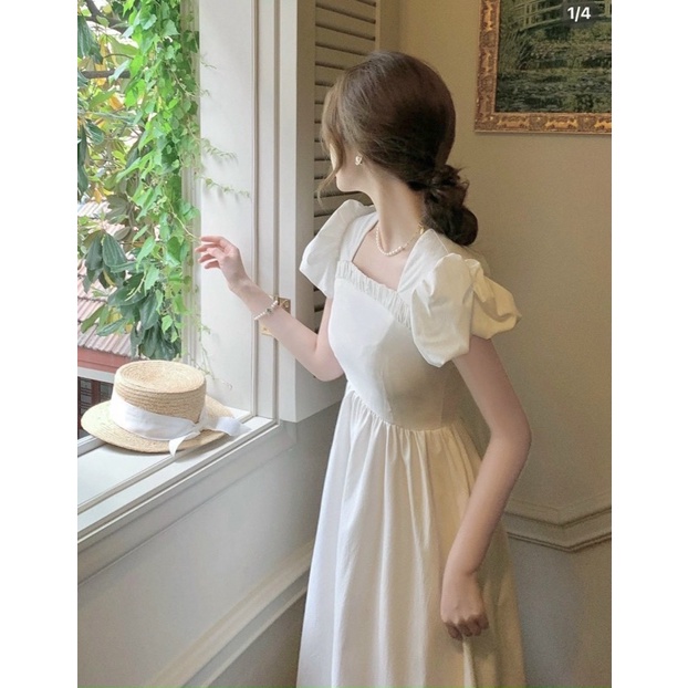 ĐẦM MIDI TRẮNG KHOÉT LƯNG TAM GIÁC