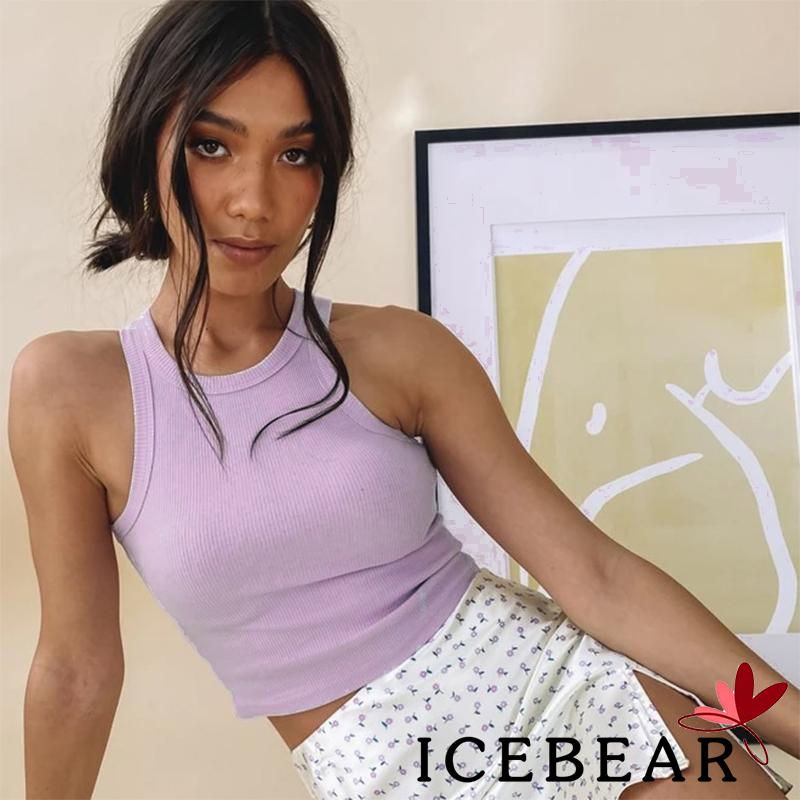 Áo Lửng Không Tay Màu Trơn Thời Trang Cho Nữ