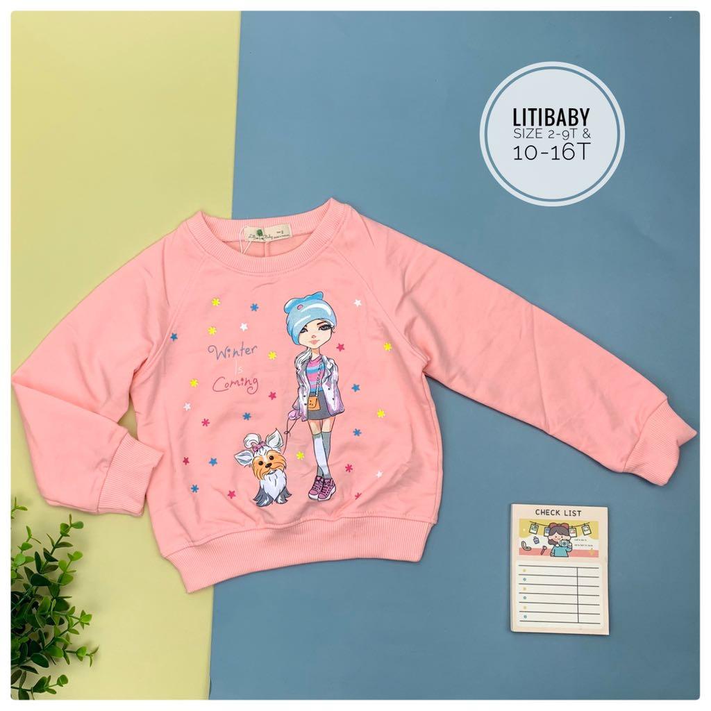 Áo nỉ bé gái LITIBABY Winter 2/9T